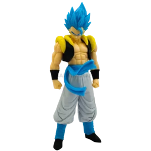 18CM Gogeta Super Saiyan Blue action figure from Dragon Ball Super in fusion outfit collectible statue