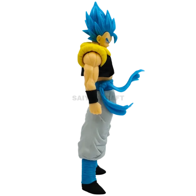 18CM Gogeta Super Saiyan Blue action figure from Dragon Ball Super in fusion outfit collectible statue