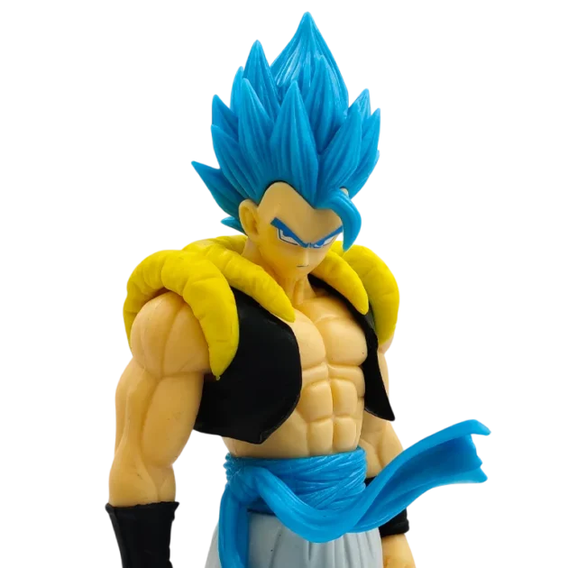 18CM Gogeta Super Saiyan Blue action figure from Dragon Ball Super in fusion outfit collectible statue