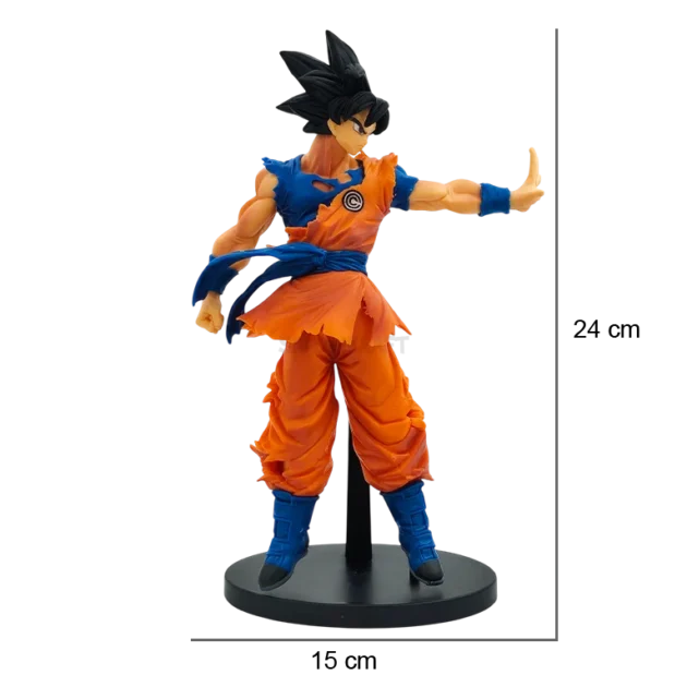 24CM Goku action figure from Dragon Ball Z in orange and blue outfit collectible statue