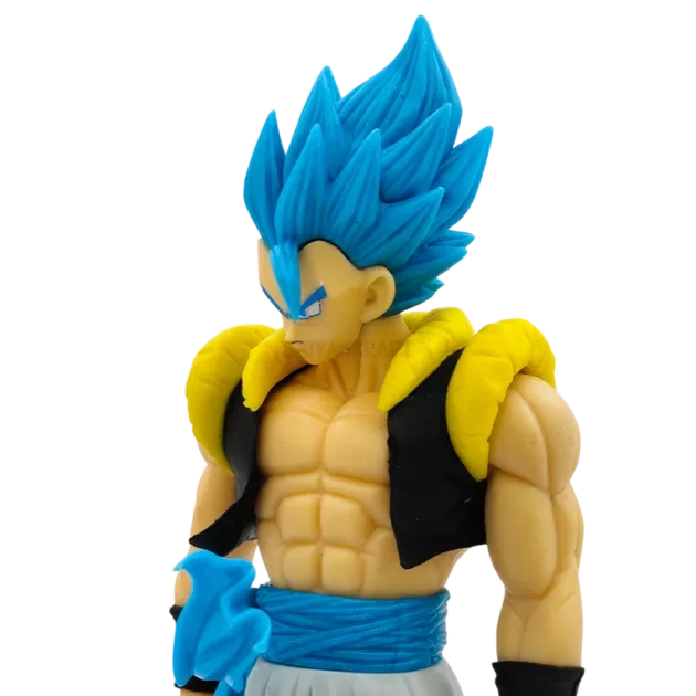 18CM Gogeta Super Saiyan Blue action figure from Dragon Ball Super in fusion outfit collectible statue