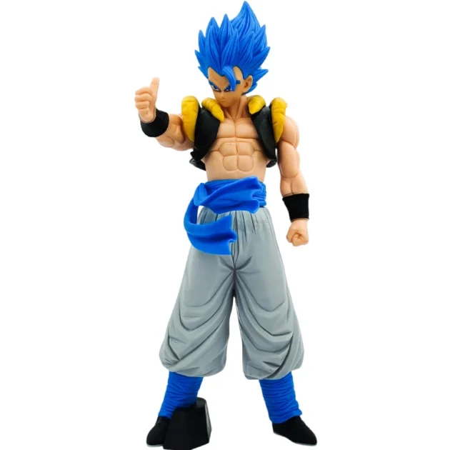 Dragon Ball Gogeta Super Saiyan Blue 30CM anime figure with fusion pose and blue hair