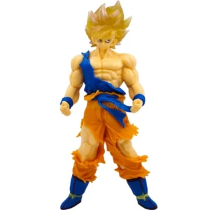 18CM Goku Super Saiyan 2 Dragon Ball Z collectible figure with golden hair and torn gi