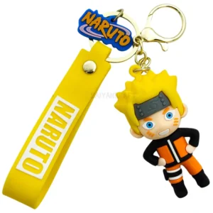 PVC Naruto keychain for anime fans – durable, lightweight collectible with chibi Naruto design, perfect as a bag charm, gift, or accessory.