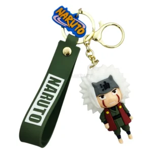PVC Jiraiya keychain for Naruto fans – durable, lightweight anime collectible with chibi Jiraiya design, ideal for bags, keys, or gifting.