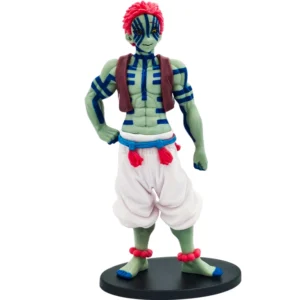 Akaza action figure 16CM from Demon Slayer anime with detailed blue tattoos and muscular pose
