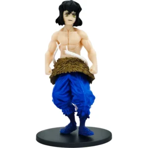 Inosuke Hashibira 15CM action figure from Demon Slayer anime unmasked version with detailed PVC sculpt