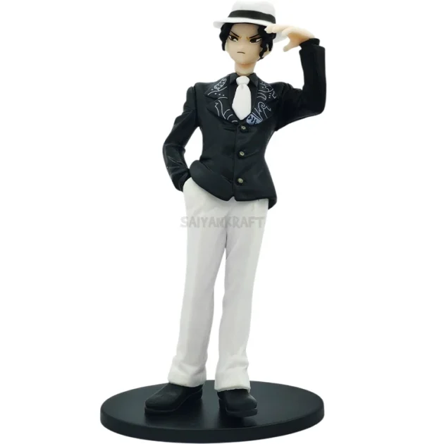 Muzan Kibutsuji 16CM figure Demon Slayer in black suit and white hat collectible
