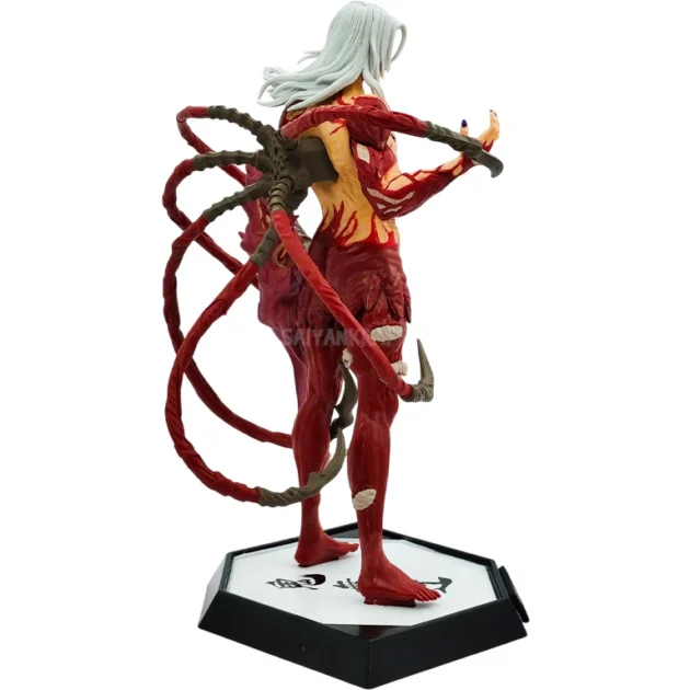 Muzan Kibutsuji 30CM final form figure with white hair and demon tendrils on kanji base collectible