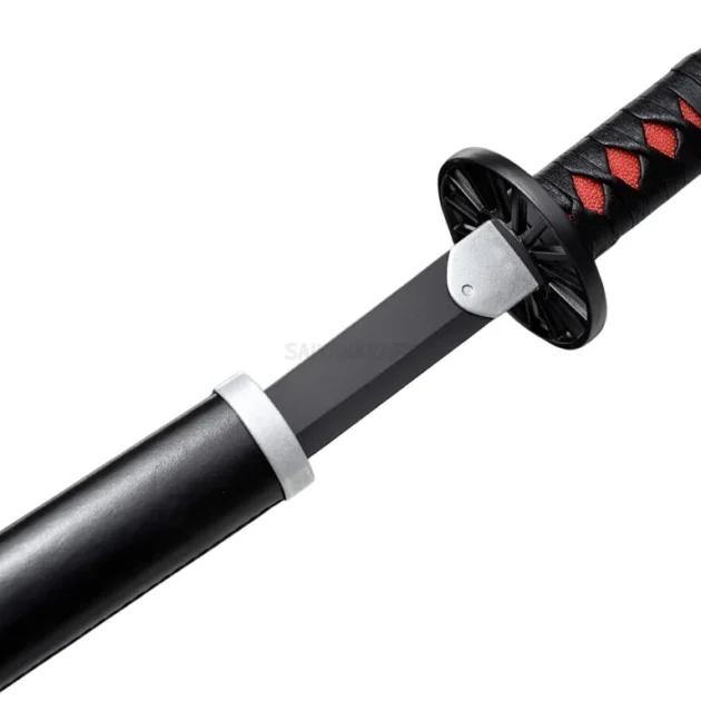 Tanjiro Kamado 104CM black wooden katana with sheath – Demon Slayer cosplay sword
