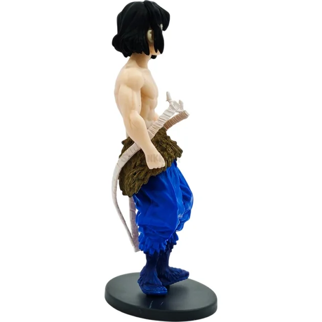 Inosuke Hashibira 15CM action figure from Demon Slayer anime unmasked version with detailed PVC sculpt