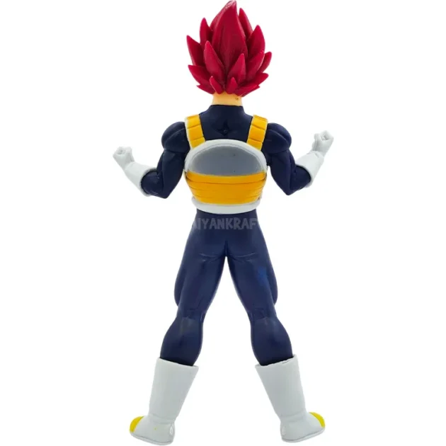 18CM Vegeta Super Saiyan God Dragon Ball Super collectible figure with red hair and Saiyan armor