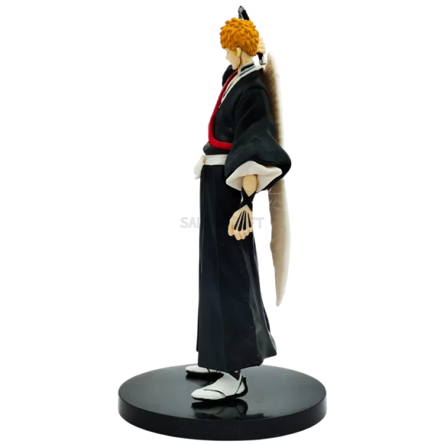 19CM Ichigo Kurosaki action figure from Bleach anime in Soul Reaper outfit with sword. A premium PVC collectible for anime fans and collectors.