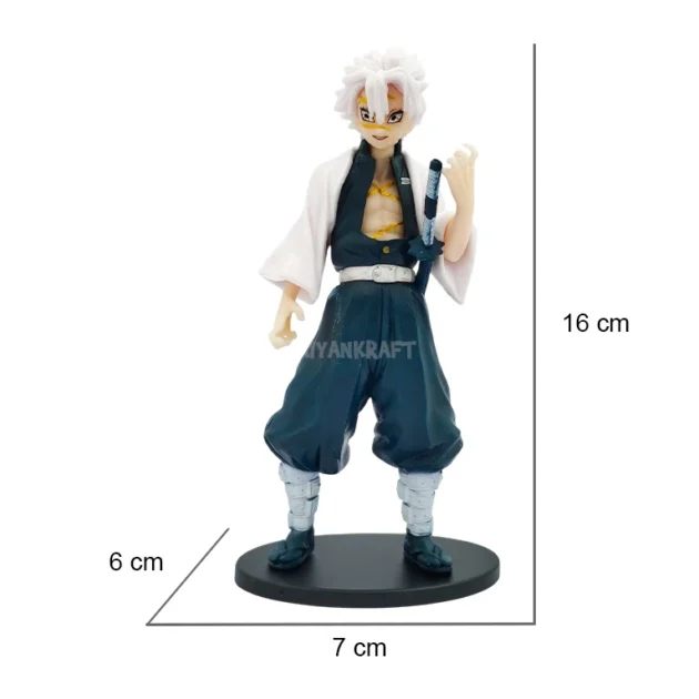 Sanemi Shinazugawa 16CM Wind Hashira action figure from Demon Slayer with Nichirin sword