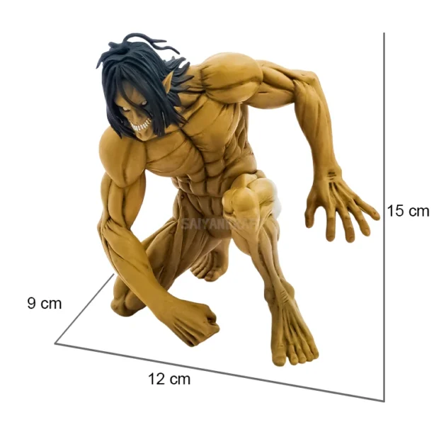 Attack Titan action figure 15CM featuring Eren Yeager from Attack on Titan anime crouched in battle pose