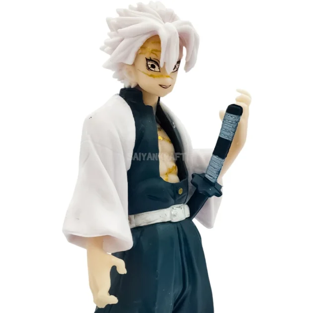 Sanemi Shinazugawa 16CM Wind Hashira action figure from Demon Slayer with Nichirin sword