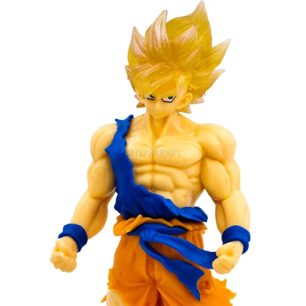 18CM Goku Super Saiyan 2 Dragon Ball Z collectible figure with golden hair and torn gi