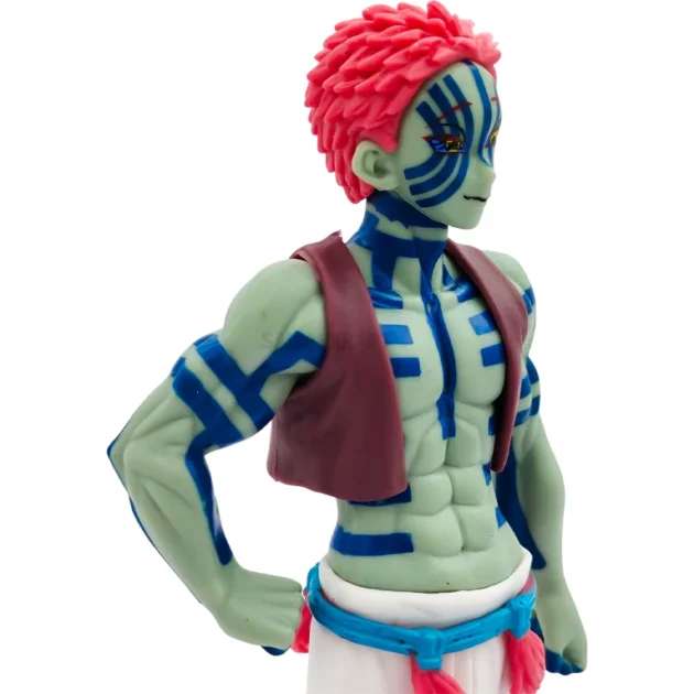 Akaza action figure 16CM from Demon Slayer anime with detailed blue tattoos and muscular pose