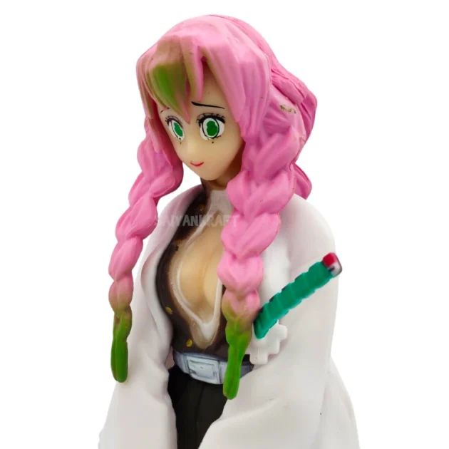 Mitsuri Kanroji 15CM Love Hashira Demon Slayer action figure with pink-green hair and white uniform