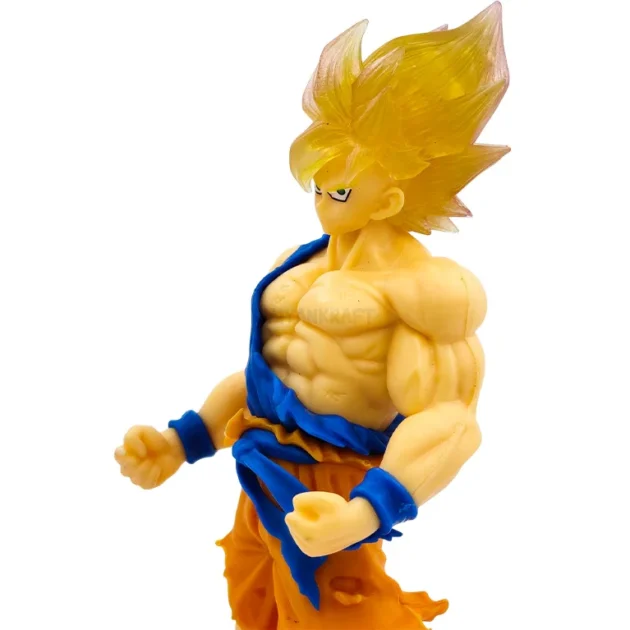 18CM Goku Super Saiyan 2 Dragon Ball Z collectible figure with golden hair and torn gi