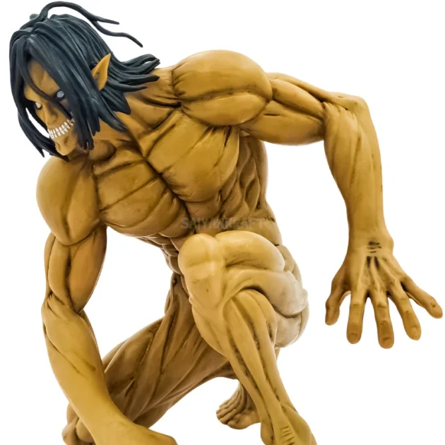 Attack Titan action figure 15CM featuring Eren Yeager from Attack on Titan anime crouched in battle pose