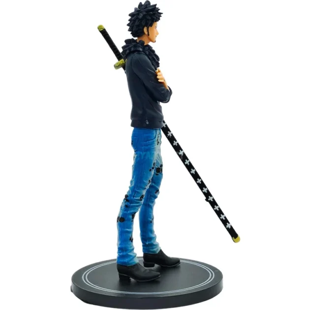 Trafalgar D. Water Law 18 cm anime action figure – One Piece collectible statue with sword and detailed clothing.