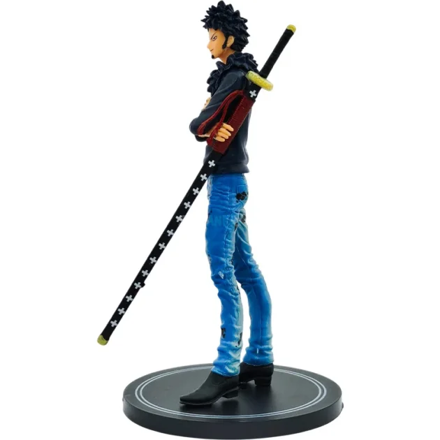 Trafalgar D. Water Law 18 cm anime action figure – One Piece collectible statue with sword and detailed clothing.