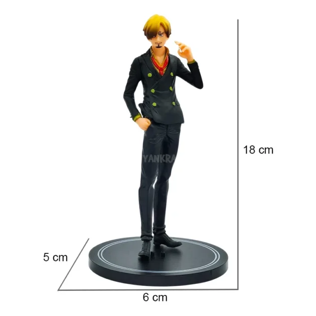 Vinsmoke Sanji 18CM One Piece anime figure collectible with detailed sculpt and suit design