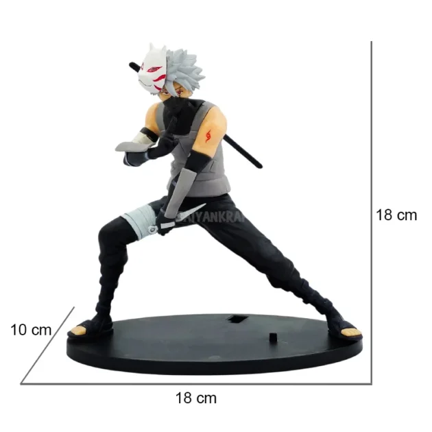 Kakashi Hatake ANBU 18cm Action Figure – Naruto Collectible Statue with Mask and Sword