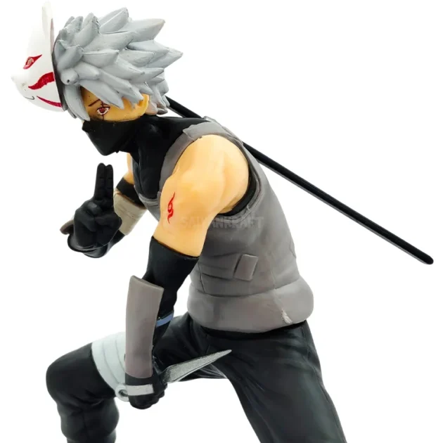 Kakashi Hatake ANBU 18cm Action Figure – Naruto Collectible Statue with Mask and Sword