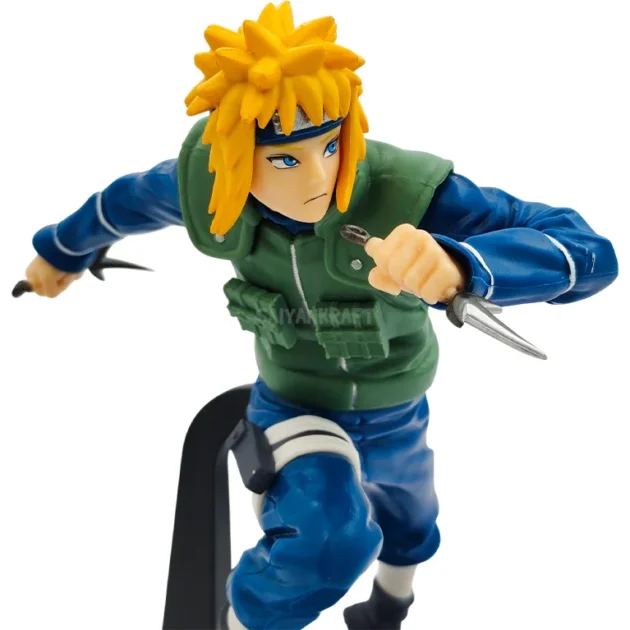 Minato Namikaze 19cm Action Figure – Naruto Shippuden Collectible Statue in Battle Pose with Kunai
