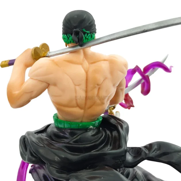Roronoa Zoro 20cm Action Figure – One Piece Collectible with 4 Swords in Battle Stance