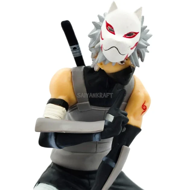 Kakashi Hatake ANBU 18cm Action Figure – Naruto Collectible Statue with Mask and Sword