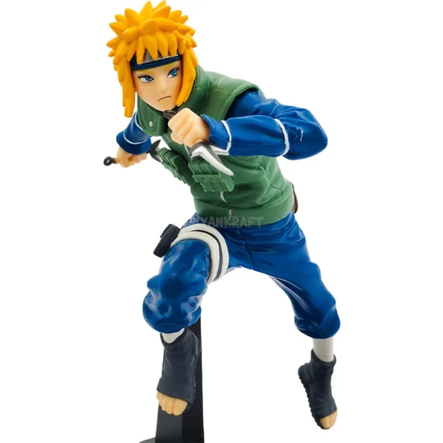 Minato Namikaze 19cm Action Figure – Naruto Shippuden Collectible Statue in Battle Pose with Kunai