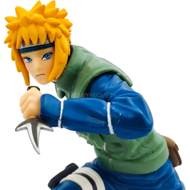 Minato Namikaze 19cm Action Figure – Naruto Shippuden Collectible Statue in Battle Pose with Kunai